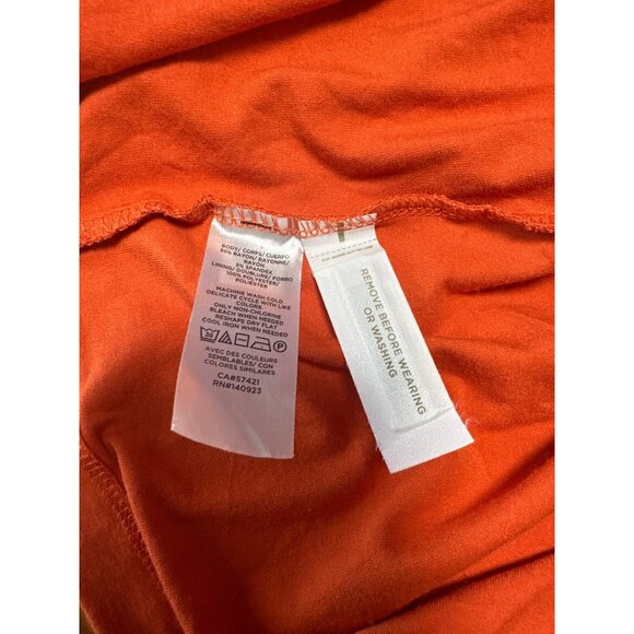 Ann Taylor LOFT Orange Sleeveless Cotton Dress Size XS - Picture 6 of 8